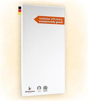 Infrared Space Heater - suited for smaller rooms - potent & energy efficient electric heating - wall-mounted - warms up quickly - over-heating protection - no noise - no maintenance - pleasant warmth