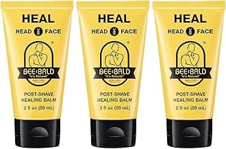 Bee Bald HEAL Aftershave for Men Healing Balm, Immediately Calms & Soothes Damaged Skin, Treats Bumps, Redness, Razor Burn & Other Shaving Irritations, 2 fl oz (Pack of 3)