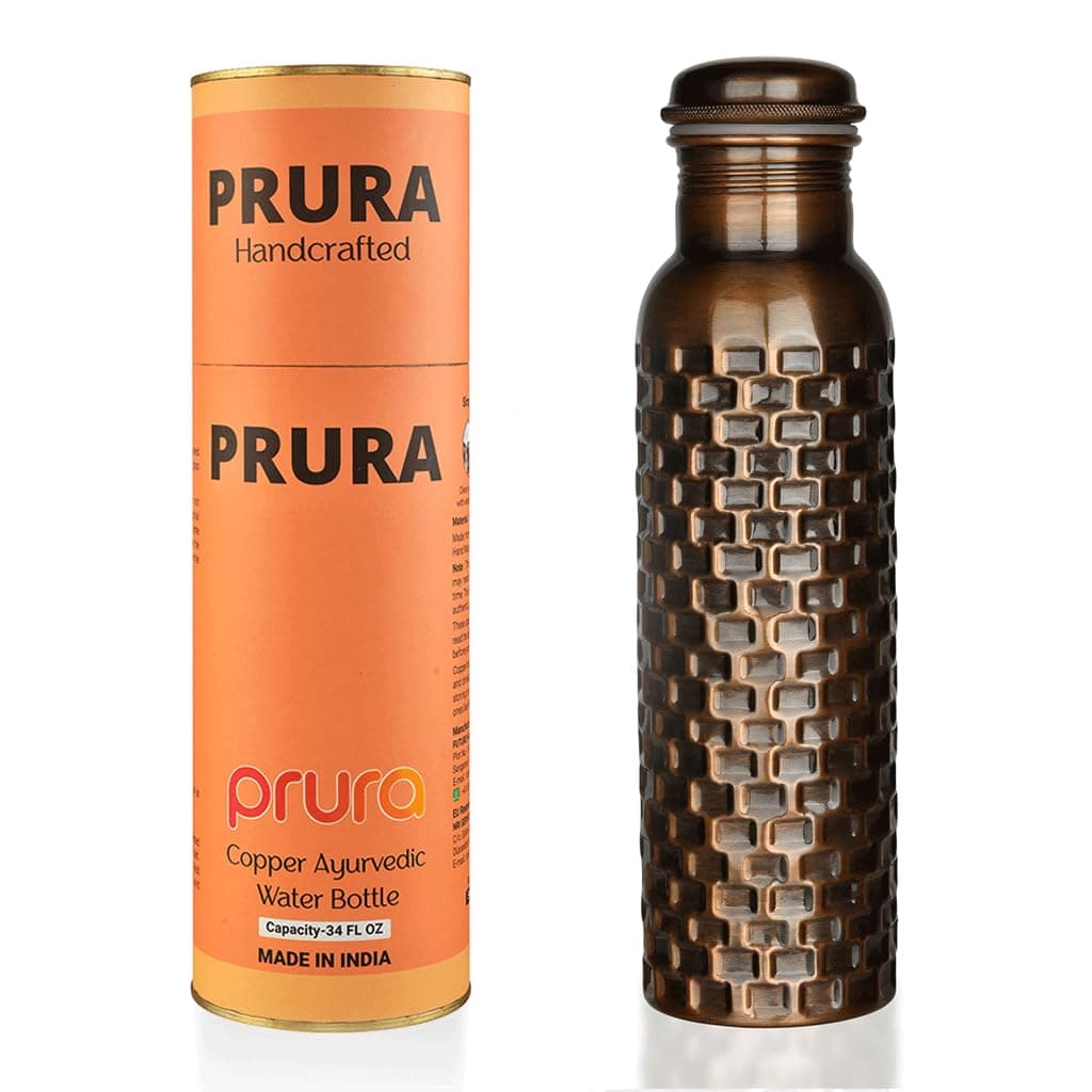 Black Bricks Copper Water Bottle