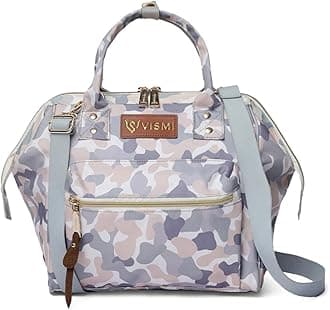 Mini Small Diaper Bag for Baby | Mothers Handbag | Nappy Tote Bags | Backpack | Stylish | Travel | Daypack | Gifts for New Moms | Maternity | Hospital (Camo White)