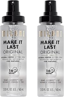 Milani Setting Spray + Primer, Make It Last Original - Natural Finish with Niacinamide for Hydration, Setting Spray for Makeup and Face Primer, 3-in-1 Prime + Hydrate + Set, 2.03 Fl. Oz - 2 Pack