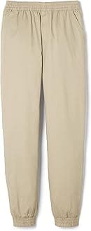 Boys' Pull-on Twill Jogger Pants, Khaki, 20