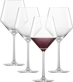 Pure Beaujolais Red Wine Glasses (Set of 4), Wine Glasses for Red Wine, Dishwasher-Safe Machine-Made Tritan Crystal Glasses, Made in Germany (16 Ounce)