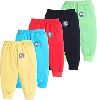 EIO Unisex Cotton Pajama Pants for Boys & Girls Combo Pack | Kids & Baby Soft Sleepwear Pyjamas Combo Pack | Toddler Breathable Nightwear Bottoms