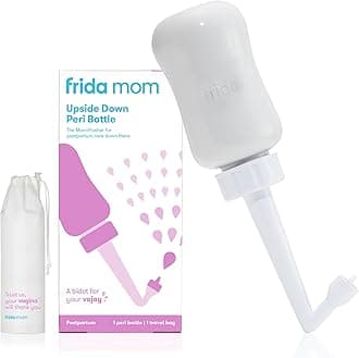 Upside Down Peri Bottle Sprayer, Perineal Care & Postpartum Recovery, Portable Travel Bidet & Perineal Cleanser with Travel Bag, Postpartum Essential, Gray