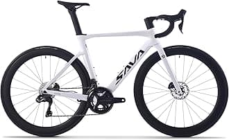 Carbon Fiber Road Bike, 24 Speeds Shifting Road Bicycle with Shimano Ultegra Di2 8170 Groupset, Carbon Race Bike with Carbon Frame and Carbon Wheelset Disc Brake for Adult