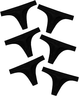 Seamless Thongs for Women Comfortable Low Rise Underwear No Show Thong Panties Stretch Multiple Pack