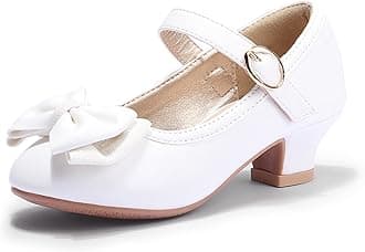 Girls Toddler/Little Kid Jada Dress Mary Jane Pumps Bow Low Heels Party Wedding Princess Shoes