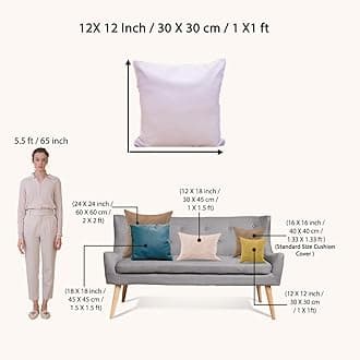 STITCHNEST Ethnic Printed Cotton Canvas Cushion Covers, Set of 5 ( 12 x 12 Inches )