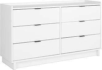 Prepac Simply Modern Dresser for Bedroom, 52.5" W x 29.5" H x 16" D, White