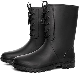 GURGER Ladies Wellington Boots High Wellies Rain Boots Waterproof Rubber Boots