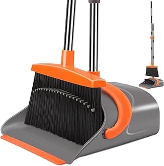 Orange Broom Dustpan Set