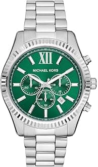 Lexington Watch für Herren, 44mm Quarz-Chronographenwerk mit Edelstahlarmband