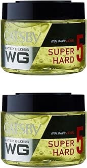 Gatsby Japan Water Gloss - Super Hard, 300g (Pack of 2) | Hair Styling Gel for Men