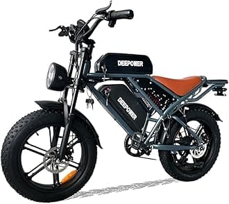Electric Bike for Adults, 1500W Peak,30MPH Single/Double Battery Max 48V 60AH E-Bike, 20"x4.0" Fat Tires Electric Motorcycle, 30-120Miles Range Powered Dirt Bike
