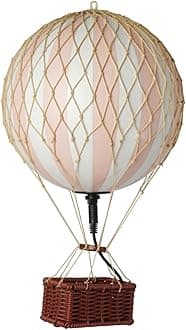 Authentic Models LED Hot Air Balloon Lanterns: Magical Night Sky Decor | Hot Air Balloon Decor | LED Lantern Decor for Enchanting Evenings | Remote Control Included - Travels Light LED, Pink Light