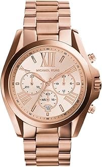 Michael KorsBradshaw Women's Watch, Stainless Steel Chronograph Watch for Women with Steel or Leather Band