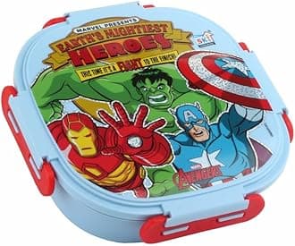 SKI HomewareBaker Insulated 3 Grid Bento Lunch Box With Stainless Steel Inner And A Steel Spoon- Avg, 450Ml