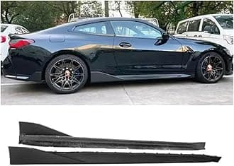Body Kits Compatible For BMW G80 G82 M3 M4 2021 2022 2023 Real Carbon Fiber Side Skirts Aprons Extension Lip 2pcs/Set(M4)