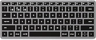 Satechi Slim X1 Bluetooth Backlit Keyboard for Mac, Illuminated Keys & Multi-Device Sync, for MacBook Air/Pro M5/M4, iPad Air/Pro M5/M4/M3, iPad mini, Mac mini, iMac - Space Gray