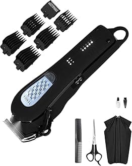 Hair Clippers for Men Cordless&Corded Barber Clippers for Hair Cutting & Grooming Professional Hair Trimmer for Men Rechargeable Hair Trimmer Kit for Household(Black)