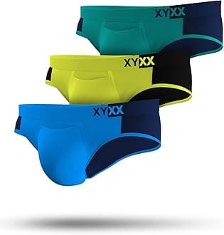 XYXX Men's Underwear Dualist IntelliSoft Modal Brief Pack of 3