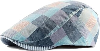 QianuerNewsboy Hats Adjustable Ivy Flat Cap Gatsby Cabbie Driving Beret for Men Women