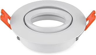 3 Inch Round Led Recessed Lighting Trims,Dimmable Spotlight Downlight Holder, for GU5.3/MR16/GU10 bulbs , Retrofit Eyeball Light Fixture Frame with MR16 sockets, 70mm Cutout, Pack of 2 (White)