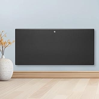 Purus 1800W Grey Electric Radiator Heaters for Home, Bathroom Safe Electric Heater Setback Timer Lot 20 & Advanced Thermostat Control Wall Mounted or Floor Standing Low Energy Panel Heater