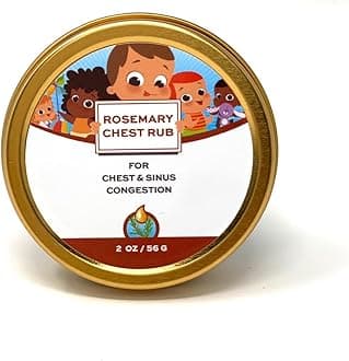 Baby Chest Rub with Rosemary | All Natural with Organic Chamomile and Mullein Safe for Infants | 2 oz