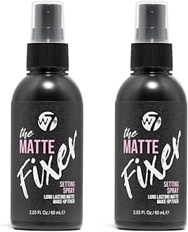 W7 The Fixer Makeup Setting Spray - Matte Finish - Long-Lasting, Ultra-Fine Formula - Cruelty Free and Vegan - 2 Pack