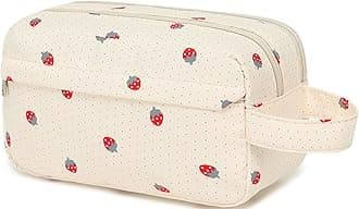 CAMTOPTravel Toiletry Bag for Kids Cute Toiletry Bags for Boys Girls Waterproof for Toiletries Accessories Bathroom Stuff, strawberry