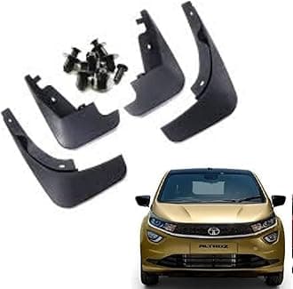 Autokaar OE Type/Box Type Car Mud Flap for Tata Altroz, Black