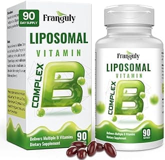 Liposomal B Complex for High Absorption Methylated B12,L-Methyfolate(5-MTHF ),Full Active B Vitamins with Choline Inositol-Energy, Metabolism,Brain & Heart Support，Vegan, Non-GMO,3 Month Supply