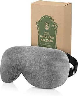 Aroma SeasonWeighted Eye Mask, Warm Eye Compress for Dry Eyes, Moist Heat Lavender Eye Mask, Microwave Eye Mask for Stye, Belpharitis, MGD (Gray)