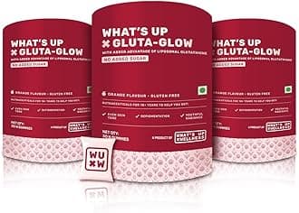 What's Up Wellness Gluta-Glow Gummies | Liposomal Glutathione with Vitamin C for Radiant Skin Tone | Depigmentation | Detoxification | 90 Days | Men & Women | No Added Sugar