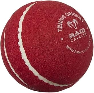 Ram Cricket Tennis Ball – Box of 6 - Tennis ball Construction with Built in Cricket Seam to Mimic a Real Cricket Ball - Low Bounce Cricket Training Ball - Great for Kids and Younger Players