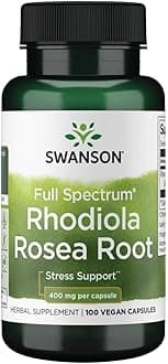 Rhodiola Rosea Root - Adaptogenic Herb Supplement Promoting Balance & Stress Support - Natural Formula for Energy Support - (100 Capsules, 400mg Each)