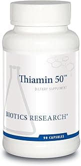 Biotics Research Thiamin 50™ – High Potency Vitamin B1, 50 mg, Energy Production, Metabolic Support, Cardiovascular Health, Brain Health. 90 Capsules