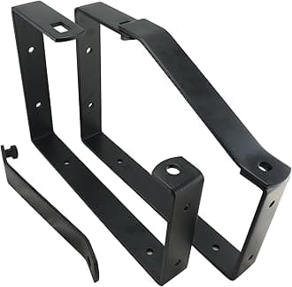 Lockable Ladder Rack Brackets (2 Pack) – Heavy Duty Wall & Ceiling Storage Hooks with Locking Bar for Ladders, Bikes & Tools – Garage & Shed Organiser