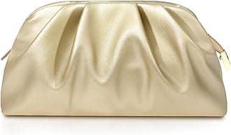 lovyoCoCo Clutch Purse for Women Soft Pleated PU Wedding Clutch, Elegant Evening Bag for Galas, Proms,Cocktail Parties