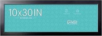 LaVie Home 10x30 Picture Frame Black, Panoramic Picture Frame for Wall Decoration, Classic Black Minimalist Style Suitable for Decorating Houses, Offices, Hotels（1 Pack）
