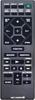 RMT-AM330U RMTAM330U Replace Remote Compatible with Sony Home Audio System MHC-V13 MHC-M20 MHC-V21 MHC-V71 MHC-V90W MHC-V77W SHAKE-X10 SHAKE-X30 MHC-V50 MHCV13 MHCM20 MHCV21 MHCV71 MHCV90W MHCV77W