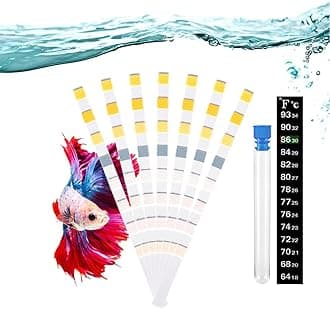 DaToo 8 in 1 Aquarium Test Kit Fish Tank Test Strips Accurate Water Quality Testing Strips for Ammonia PH Total Alkalinity Carbonate Hardness Free Chlorine Nitrate Nitrite Temperature (100 Strips)
