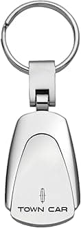 Officially Licensed Silver Teardrop Keychain for Lincoln Town Car