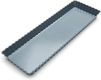 Fox Run Rectangular Loose Bottom Tart/Quiche Pan, Preferred Non-Stick, 14-Inch