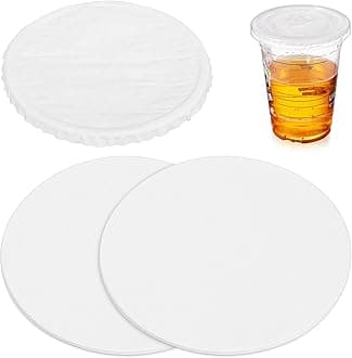 50Pcs 4.33 Inch Leak Proof Paper Cup Covers Anti-Spill Sealing Pads Compatible with Plastic and Paper Beverage Cups for Food Service Use