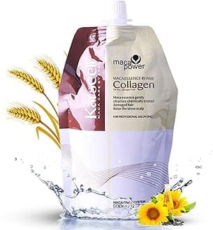 KarseellCollagen Hair Treatment Deep Repair Conditioner Argan Oil Keratin Hair Treatment For Dry Damaged Curly Bleached & All Hair Types. 16.9 Oz 500ml, Clear