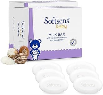 - Baby Milk Bar Soap with Natural Milk Cream & Shea Butter, Vitamin E, Paraben-Free (6 Soaps - in 2 Packs of 3x100g Soap Each)