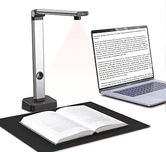 JOYUSING 14MP HD Book & Document Scanner, Capture Size A3, Smart Multi-Language OCR, Pdf, for Office and Education, Just Compatible with Window System